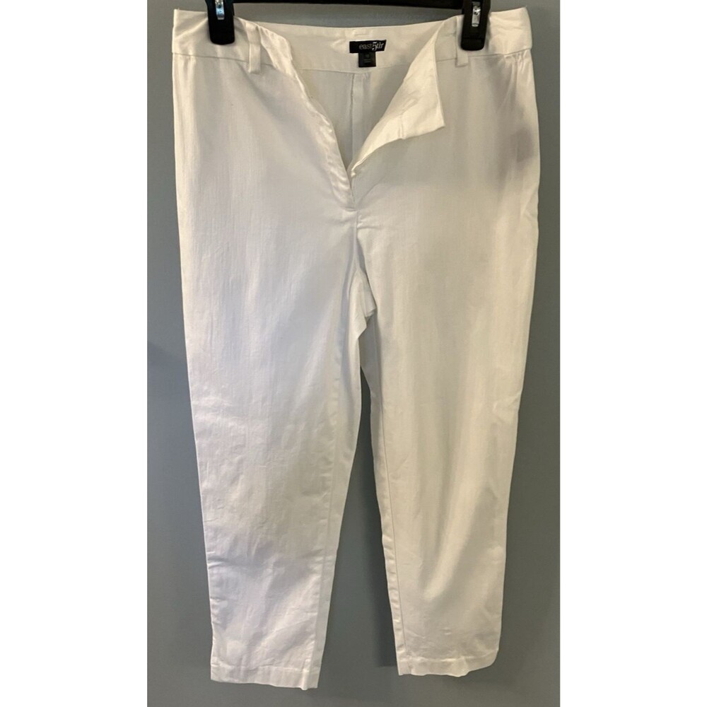 NWT East 5th Womens White Stretchy Ankle Pants Size 10